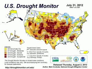 US Drought Monitor July 31 2012
