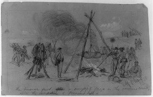 Bivouac Feast - Waud, 1861