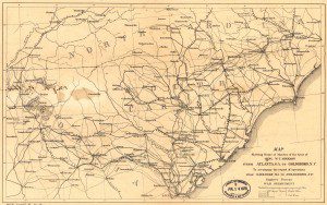 Map Showing Route of Marches of the Army