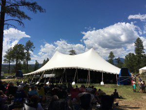 Pagosa Folk 'n Bluegrass Festival tent